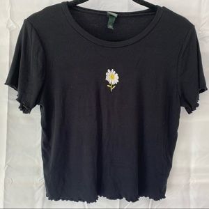 Daisy Black Crop Top
